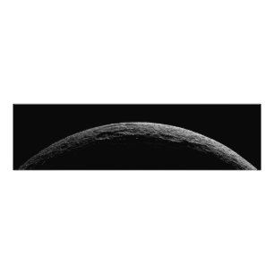 Impression Photo Un paysage irréel de la lune de Saturne