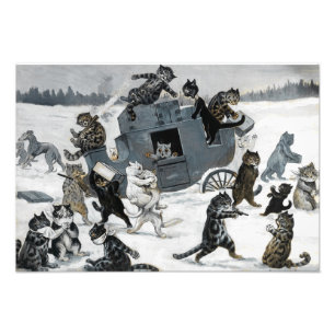 Impression Photo Un vol sur la route par Louis William Wain