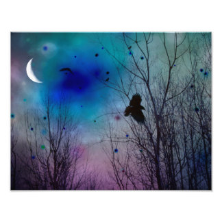 Impression Photo Une belle lune de croissant