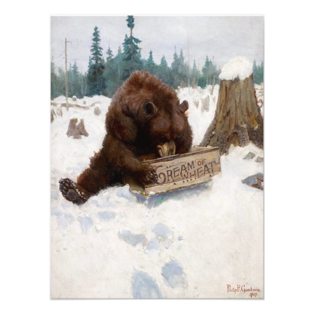 Impression Photo Une chance pour l'ours par Philip Russell Goodwin (Devant)