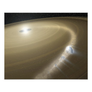 Impression Photo Une comète étant déchirée aux lambeaux autour