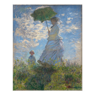 Impression Photo Une femme avec un parasol   Paysage français