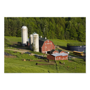 Impression Photo Une ferme à Barnet Center, Vermont. Connecticut