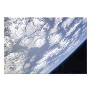 Impression Photo Une partie bleue et blanche de la Terre
