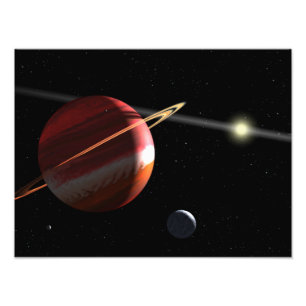 Impression Photo Une planète de la Jupiter-masse satellisant