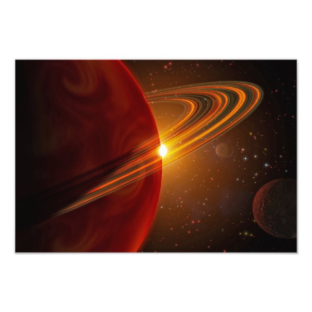 Impression Photo Une planète géante en orbite autour de l'étoile so (Devant)