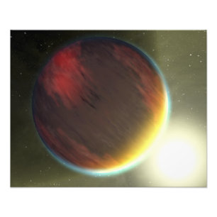 Impression Photo Une planète nuageuse comme Jupiter qui orbite