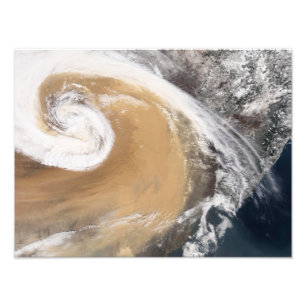 Impression Photo Une tempête de poussière asiatique traverse le Pac