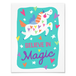 Impression Photo Unicorn croire en la magie