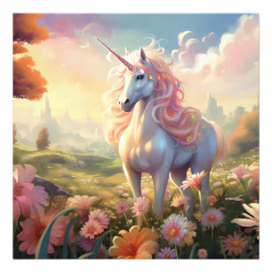 Impression Photo Unicorne rose