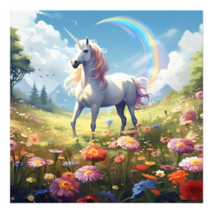 Impression Photo Unicorne sur Meadow