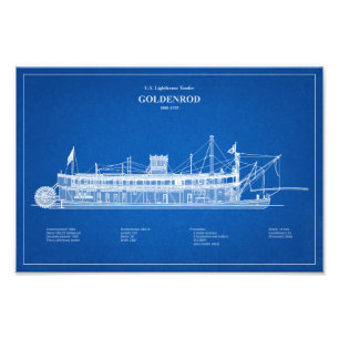 Impression Photo USCG Lighthouse Tender Goldenrod - ABD