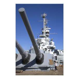 Impression Photo USS Alabama Cuirassé à la Battleship Memorial