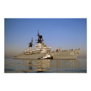 IMPRESSION PHOTO USS FOX CG-33 DLG-33 CROISEUR DE LA MARINE À MISSI