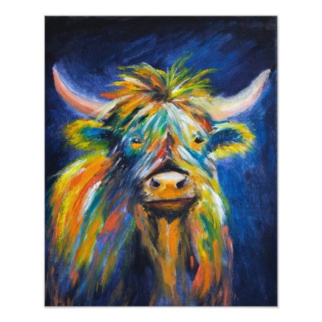 Impression Photo Vache Angus Highland (Devant)
