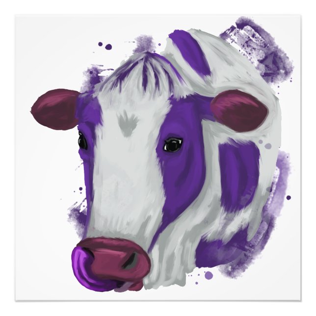 Impression Photo Vache pourpre (Devant)
