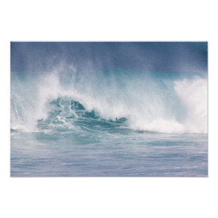 Impression Photo Vague bleue s'écrasant, Maui, Hawaii, États-Unis