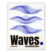 Vagues – Affiche de mouvement abstrait minimal