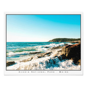 Impression Photo Vagues s'écrasant en Acadie (20x16)