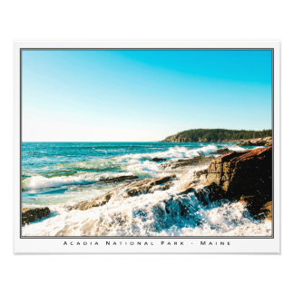 Impression Photo Vagues s'écrasant en Acadie (20x16)