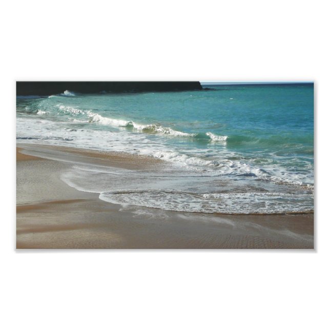 Impression Photo Vagues sur la plage bleu turquoise Océan (Devant)