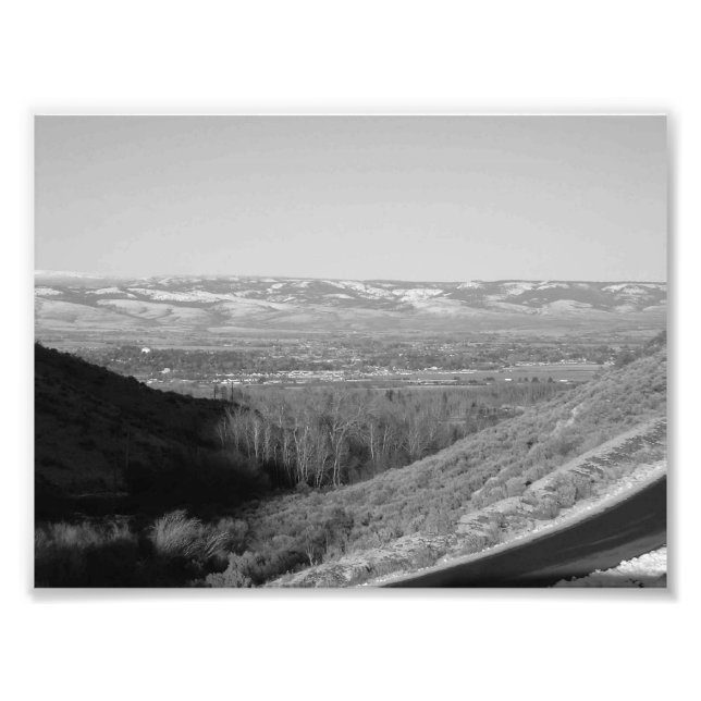 Impression Photo Vallée 2 (NOIR ET BLANC) (Devant)