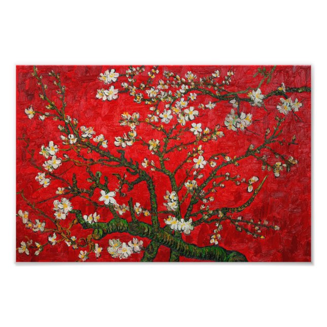 Impression Photo Van Gogh Almond Blossoms Rouge (Devant)