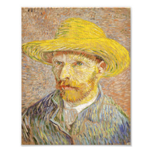 Impression Photo Van Gogh Autoportrait avec Casquette paille Imprim