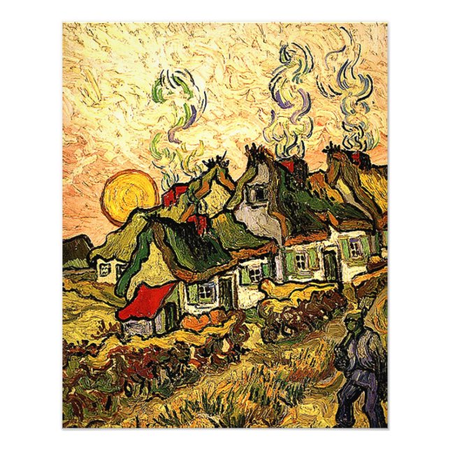 Impression Photo Van Gogh - Chalets au soleil (Devant)