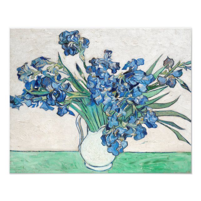 Impression Photo Van Gogh Peinture d'Irises de (1890) (Devant)
