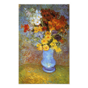 Impression Photo Vase avec marguerites et anémones - Van Gogh