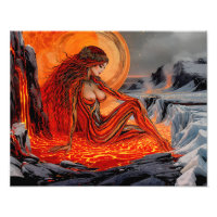 "Veines du Volcan" - Portrait de femme volcanique