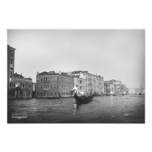 Impression Photo Venise dans noir et le blanc