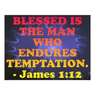 Impression Photo verset biblique de James 1:12.