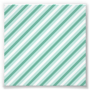 Impression Photo Vert Menthe Blanc Fleur De Lis Pastel Délicat