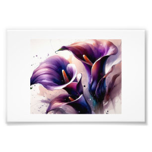 Impression Photo Vibrants Lys Callas Violets,