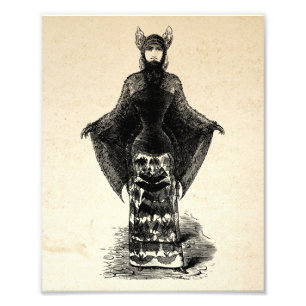 Impression Photo Victorian Girl in Bat Costume I