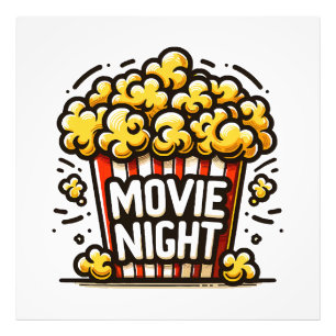 Impression Photo Vidéo Night Delight Jouer Popcorn
