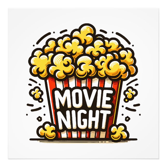 Impression Photo Vidéo Night Delight Jouer Popcorn (Devant)