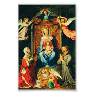 Impression Photo Vierge à l'Enfant, Ste Adélaïde et St François