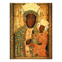 Vierge noire et enfant Notre-Dame de Czestochowa