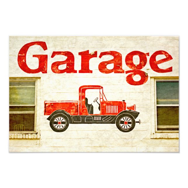 Impression Photo Vieux garage (Devant)