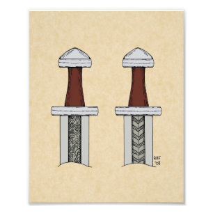 Impression Photo Viking Sword Motif Welding