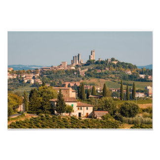 Impression Photo Ville de San Gimignano, Toscane, Italie