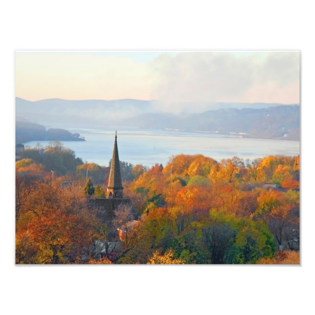 Impression Photo Ville sur la rivière (Devant)