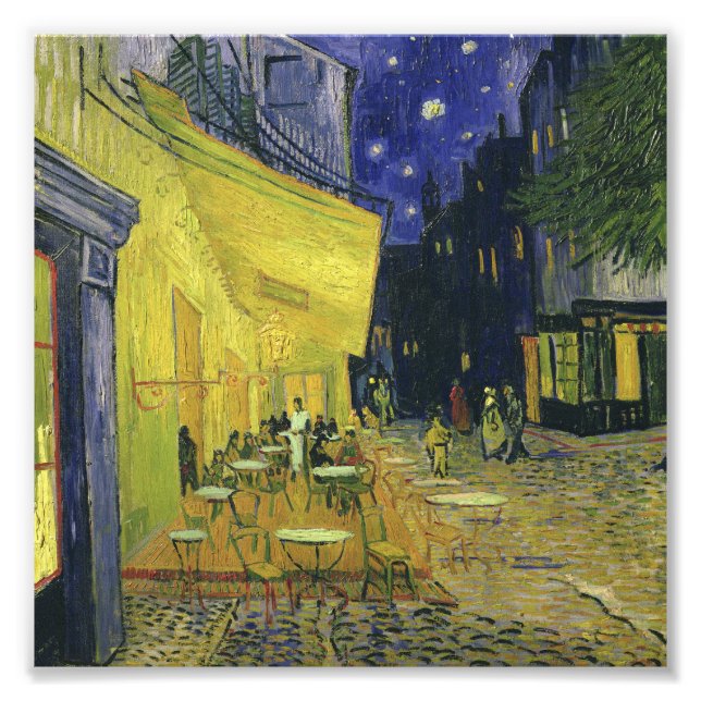 Impression Photo Vincent van Gogh - Café Terrasse en soirée (Devant)
