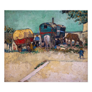 Impression Photo Vincent Van Gogh - Caravanes, Camp de Tziganes prè