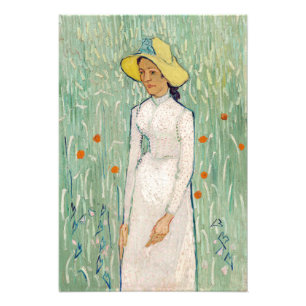 Impression Photo Vincent van Gogh - Fille en blanc