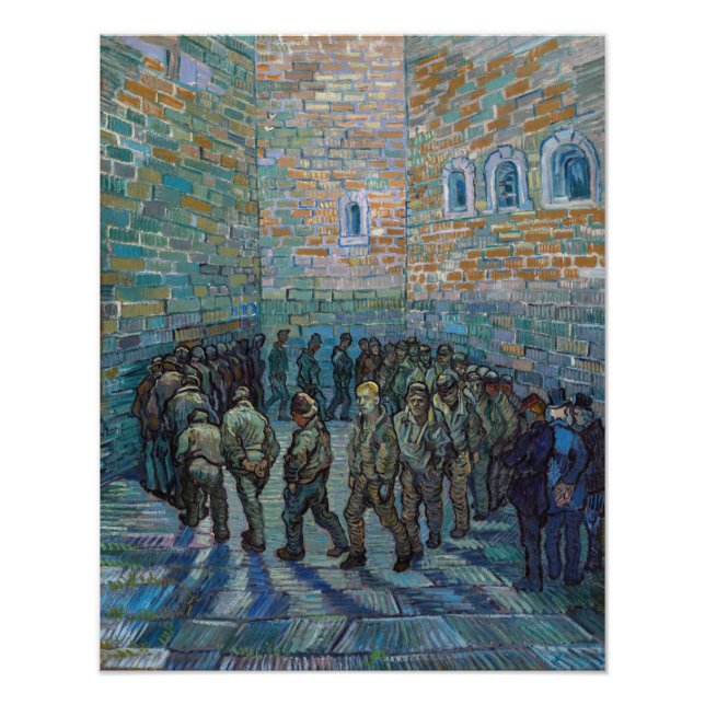 Impression Photo Vincent van Gogh - La cour de la prison (Devant)