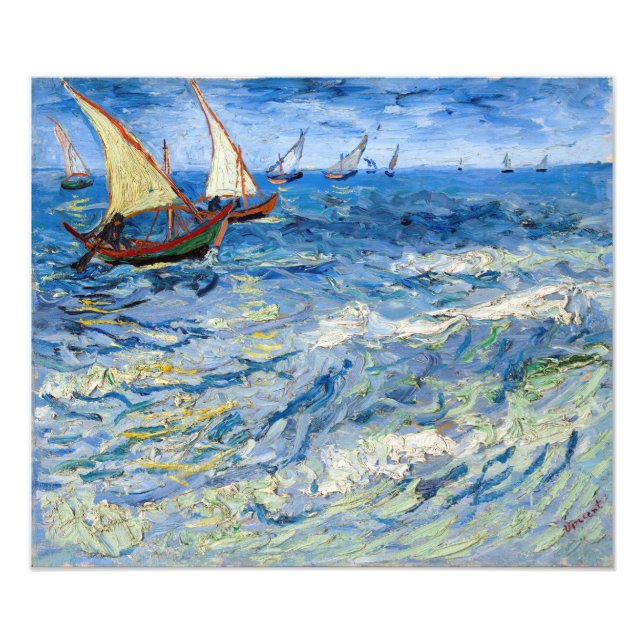 Impression Photo Vincent van Gogh - La mer aux Saintes-Maries (Devant)